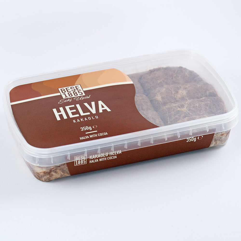 Premium Chocolate Tahini Halva – 350g angled pack | Mediterranean vegan & gluten-free dessert
Premium Chocolade Tahin Halva – 350g schuine verpakking | Mediterraan veganistisch & glutenvrij dessert
Premium Schokolade Tahini Halva – 350g schräge Packung | Mediterranes veganes & glutenfreies Dessert