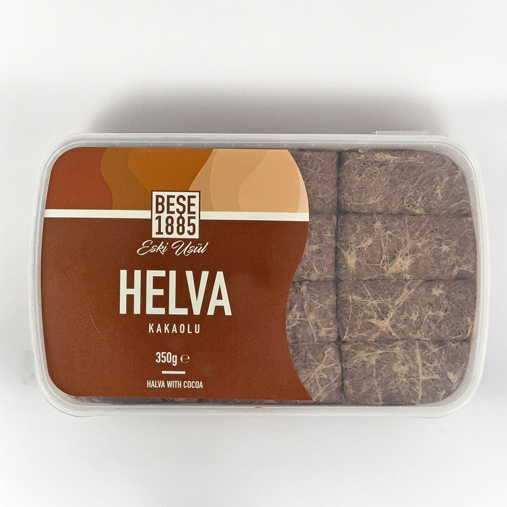 Premium Chocolate Tahini Halva – 350g top view | Nutritious sesame paste block with chocolate
Premium Chocolade Tahin Halva – 350g bovenaanzicht | Voedzaam sesampasta blok met chocolade
Premium Schokolade Tahini Halva – 350g Draufsicht | Nahrhafter Sesampaste-Block mit Schokolade