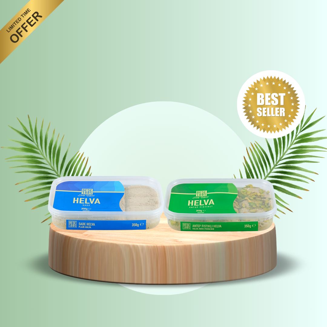 Premium Halva Bundle – Plain & Pistachio (2×350g, 700g Total)