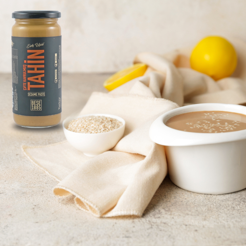 Pure Tahini 230g – 100% stone-ground sesame paste, Mediterranean specialty
