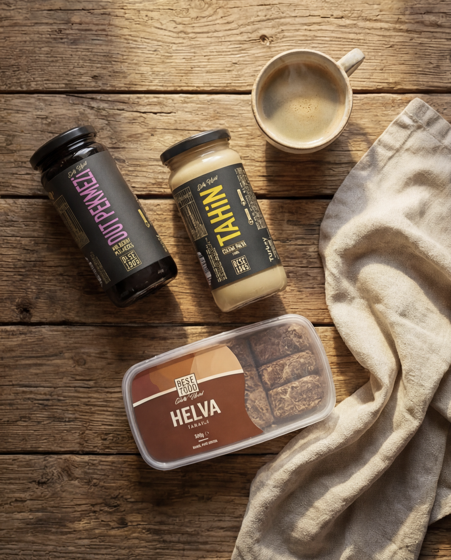 Premium Turkish Tahini & Molasses Gift Set | Mulberry Molasses & Chocolate Halva TurkelloFoods