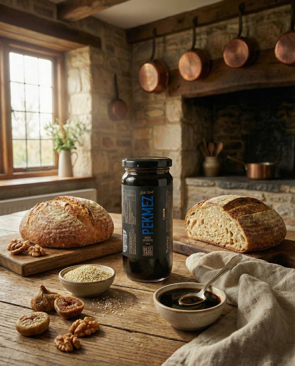 Premium Grape Molasses – 650g Glass Jar | Natural, Iron-Rich, Sugar-Free TurkelloFoods