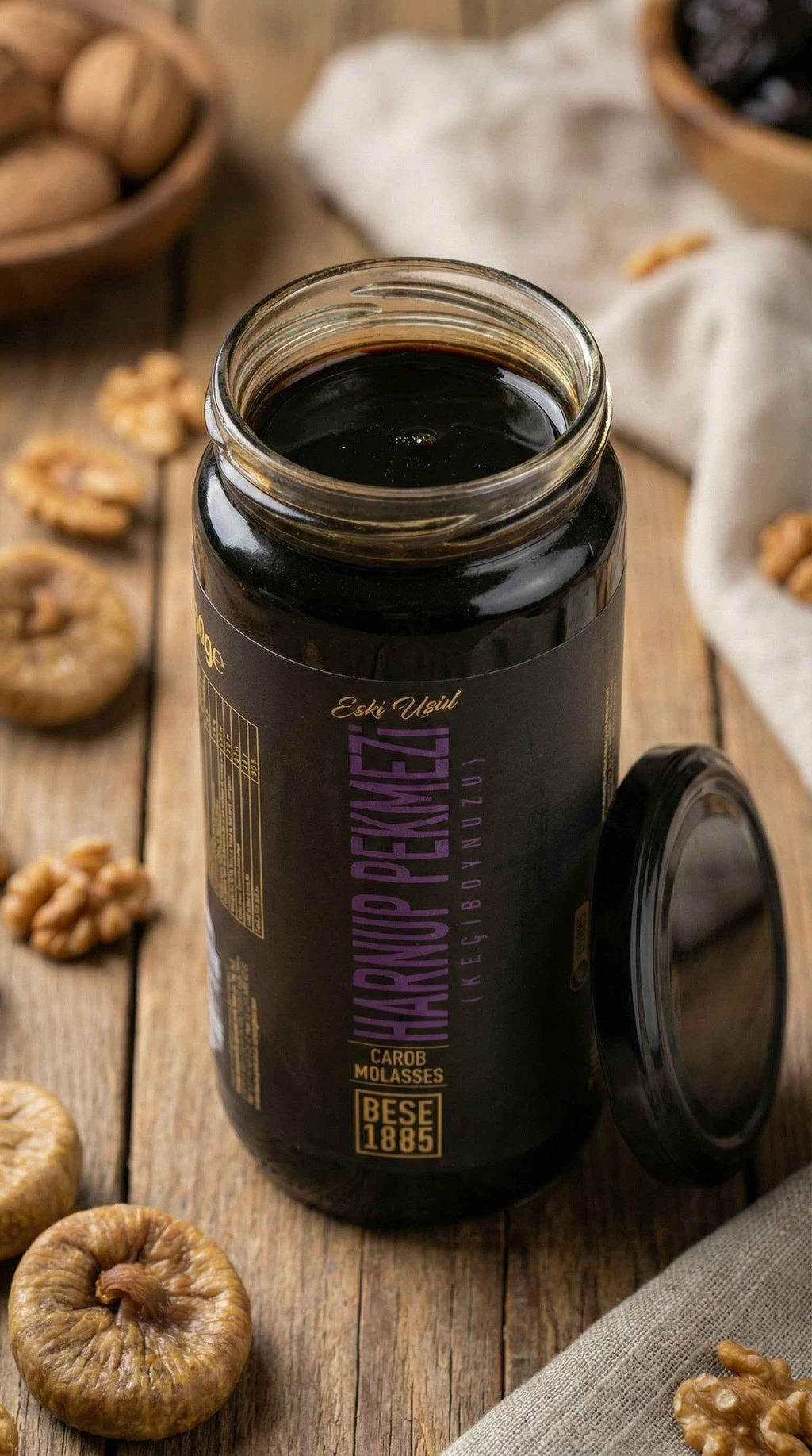 Premium   Carob Molasses – 300g Glass Jar | Natural, Iron-Rich, Sugar-Free
