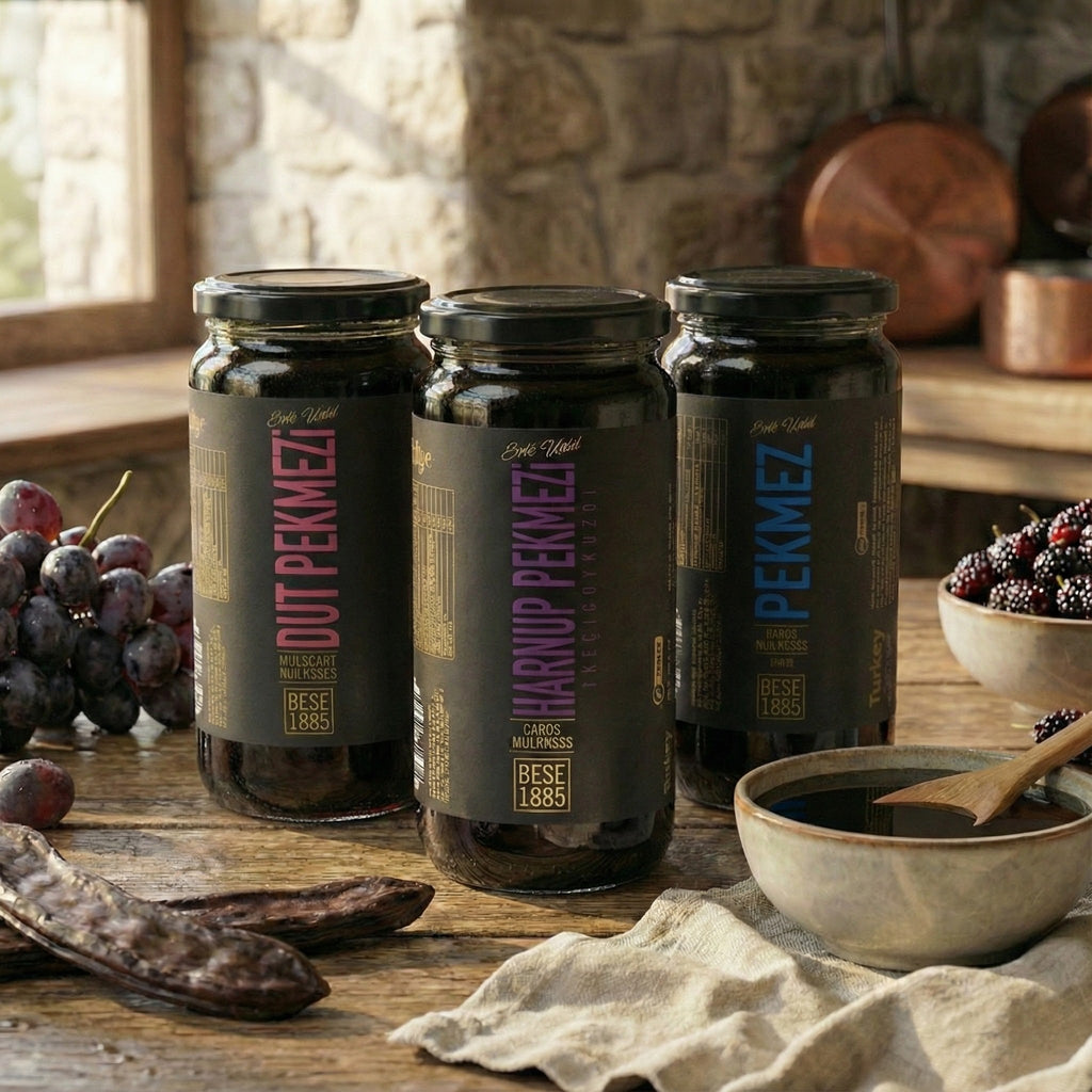 Molasses Variety Pack – 650g x 3 (Mulberry, Grape & Harput) TurkelloFoods