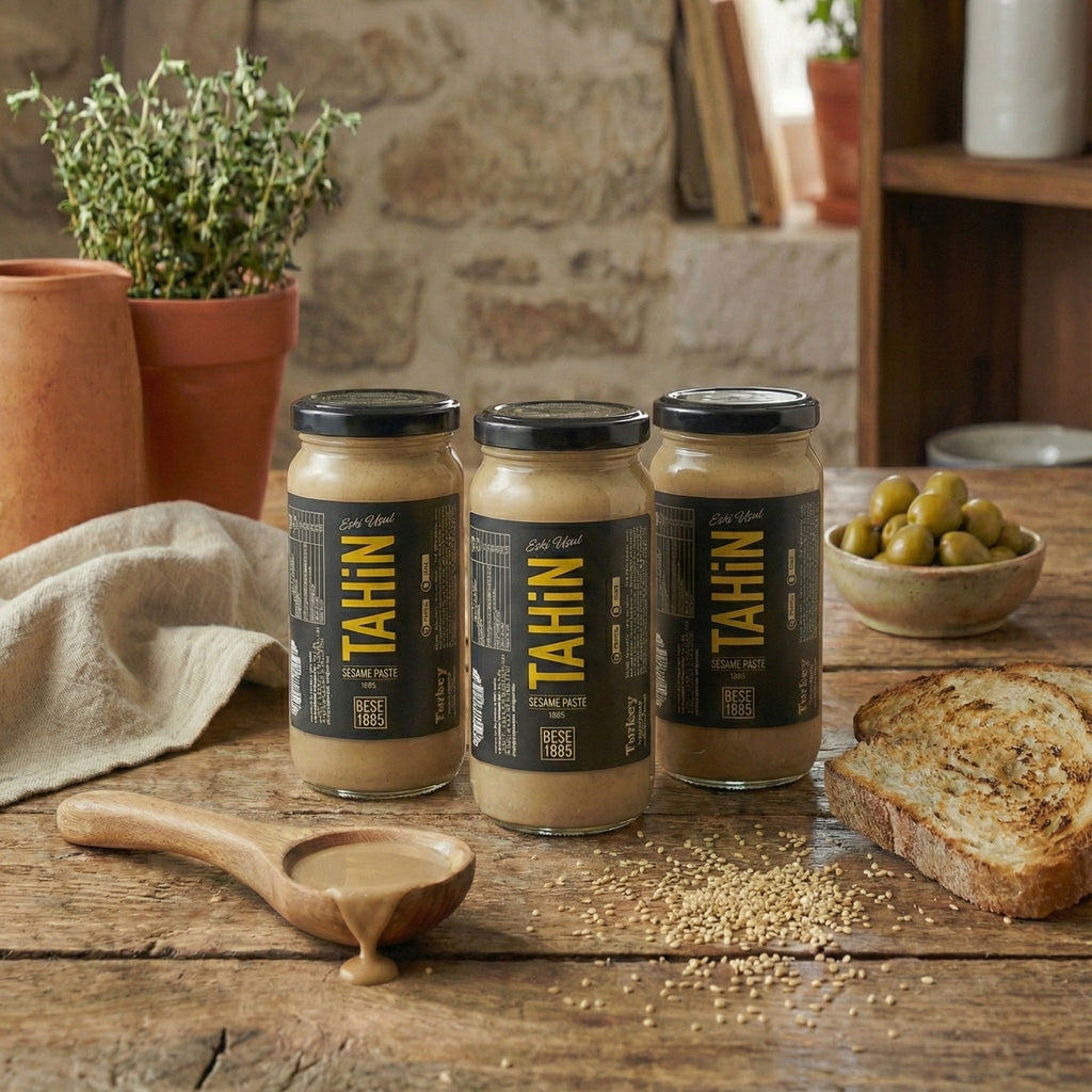 Stone-Ground Premium Tahini – 500g  3-Pack TurkelloFoods