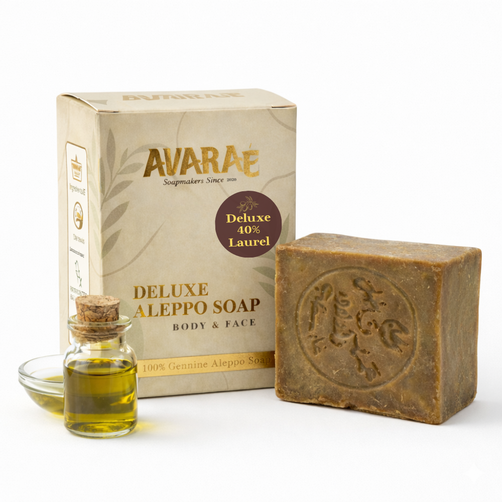 AVARAÉ Deluxe Aleppo Zeep – 40% Laurierbesolie (200g) Avaraé