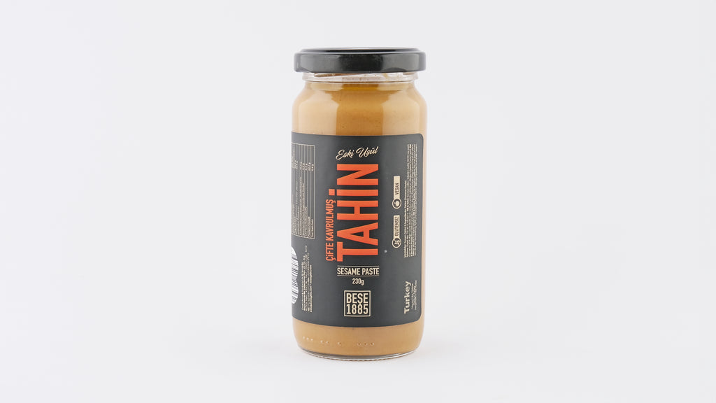 Premium Dubbel Geroosterde Tahini Halva – 500g Glazen Pot