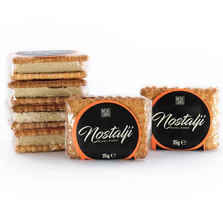 Nostalji Biscuits met Tahin Helva 35g – 15 Stuks | Turkse Snack