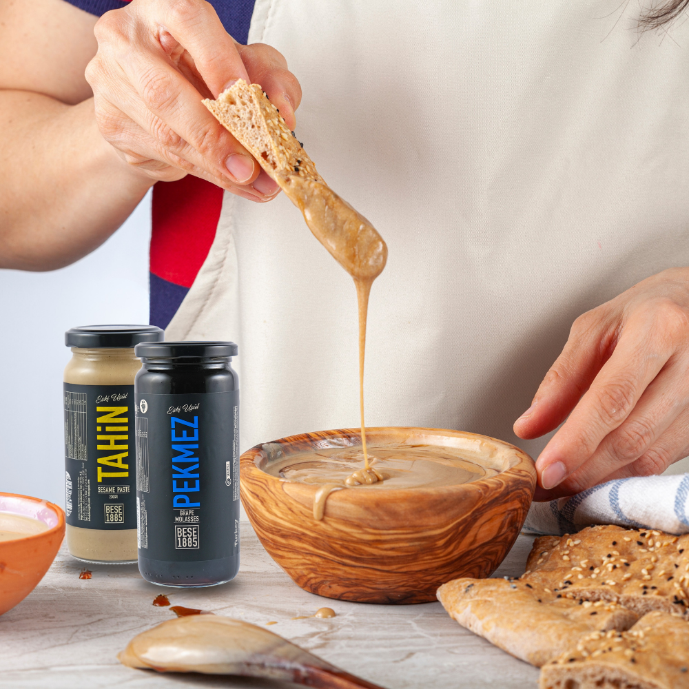 Pure Tahini 230g – 100% stone-ground sesame paste, Mediterranean specialty