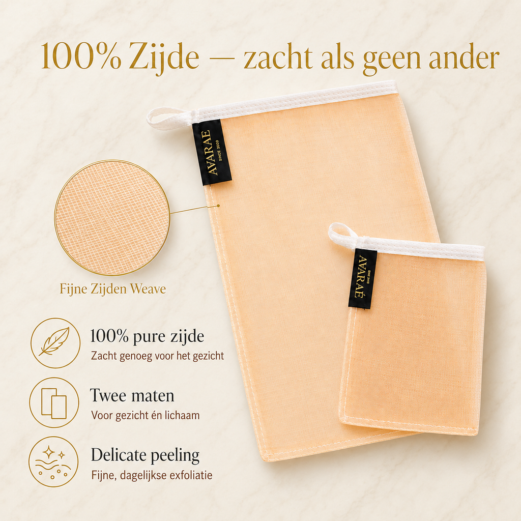 Avaraé Zijden Kese Duo — 100% Zijde voor Gezicht & Lichaam