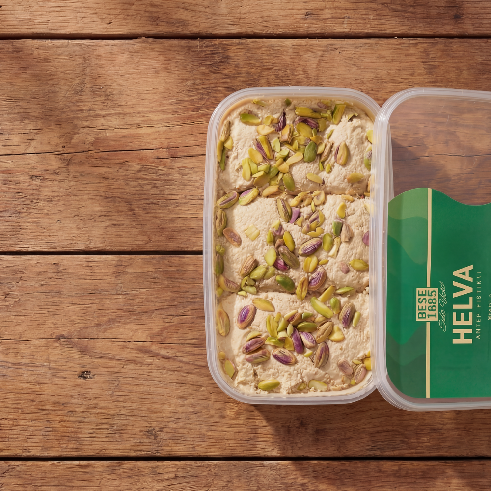 Premium Pistachio Tahini Halva – 350g TurkelloFoods