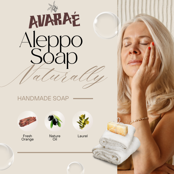 AVARAÉ Deluxe Aleppo Zeep Set – 3-Pack (40% Laurierbesolie) (200g) Avaraé