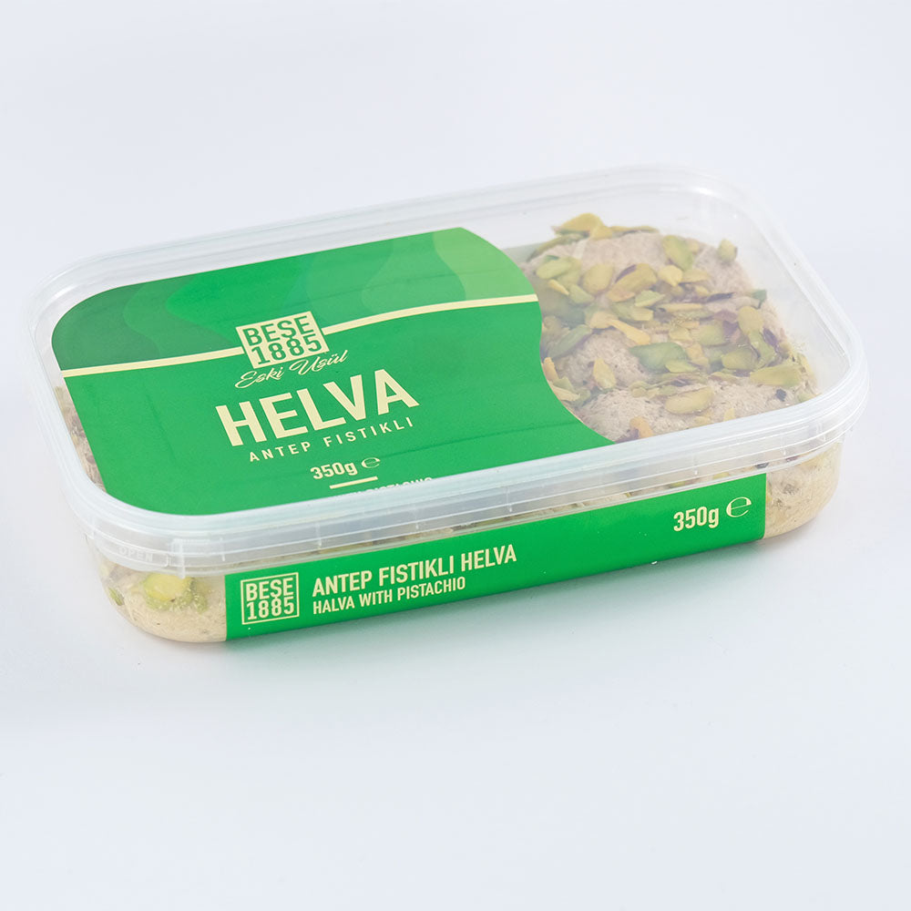 Premium Tahini Halva with Antep Pistachio 350g – left side

Premium Tahin Halva met Antep Pistache 350g – linkerzijde

Premium Tahini Halva mit Antep Pistazien 350g – linke Seite