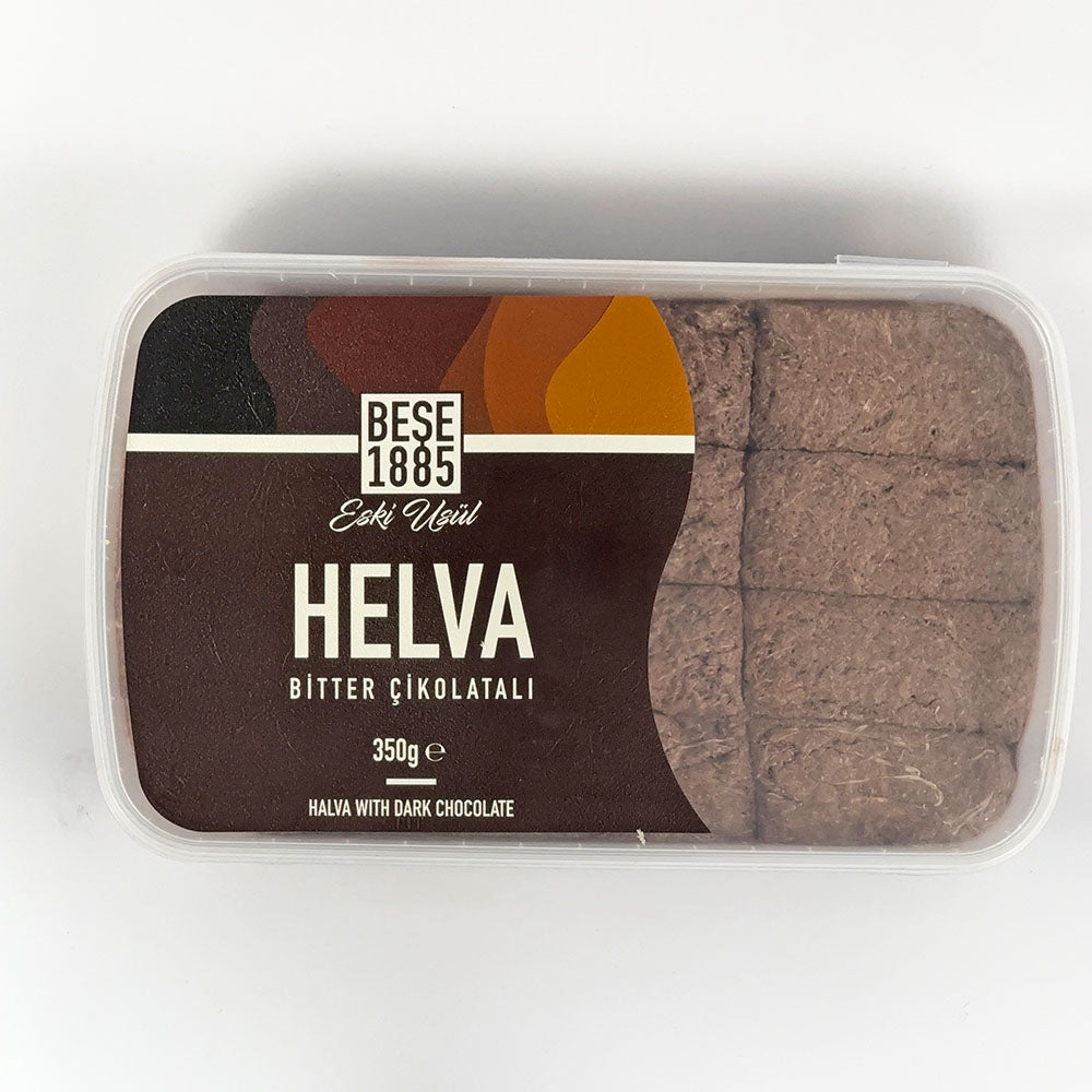 Premium Tahini Halva – 350g Bitter Chocolate top view | Vegan-friendly sesame block with rich dark cocoa flavor

Premium Tahin Halva – 350g Pure Chocolade bovenaanzicht | Veganistisch sesamblok met rijke pure cacaosmaak

Premium Tahini Halva – 350g Zartbitterschokolade Draufsicht | Veganer Sesamblock mit intensivem Kakaogeschmack