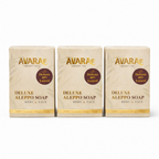 AVARAÉ Deluxe Aleppo Soap Set – 3-Pack (40% Laurel Berry Oil) (200 g) Avaraé