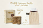 Avaraé Hammam Ritueel Set — Kese + Aleppo Zeep 40% Laurier