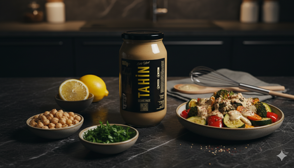 Premium Turkse Tahini – Gestampte Sesam Pasta (500g Familiepot)