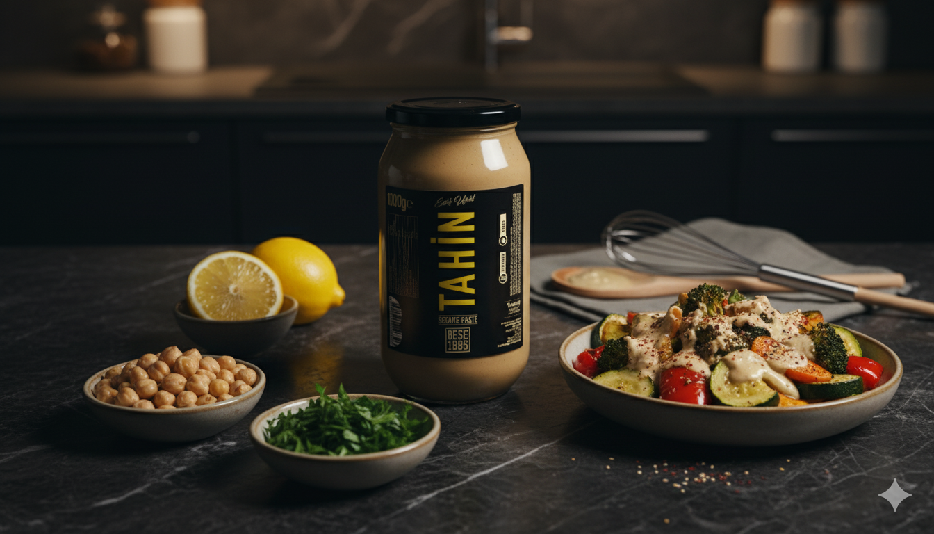 Premium Turkse Tahini – Gestampte Sesam Pasta (500g Familiepot)