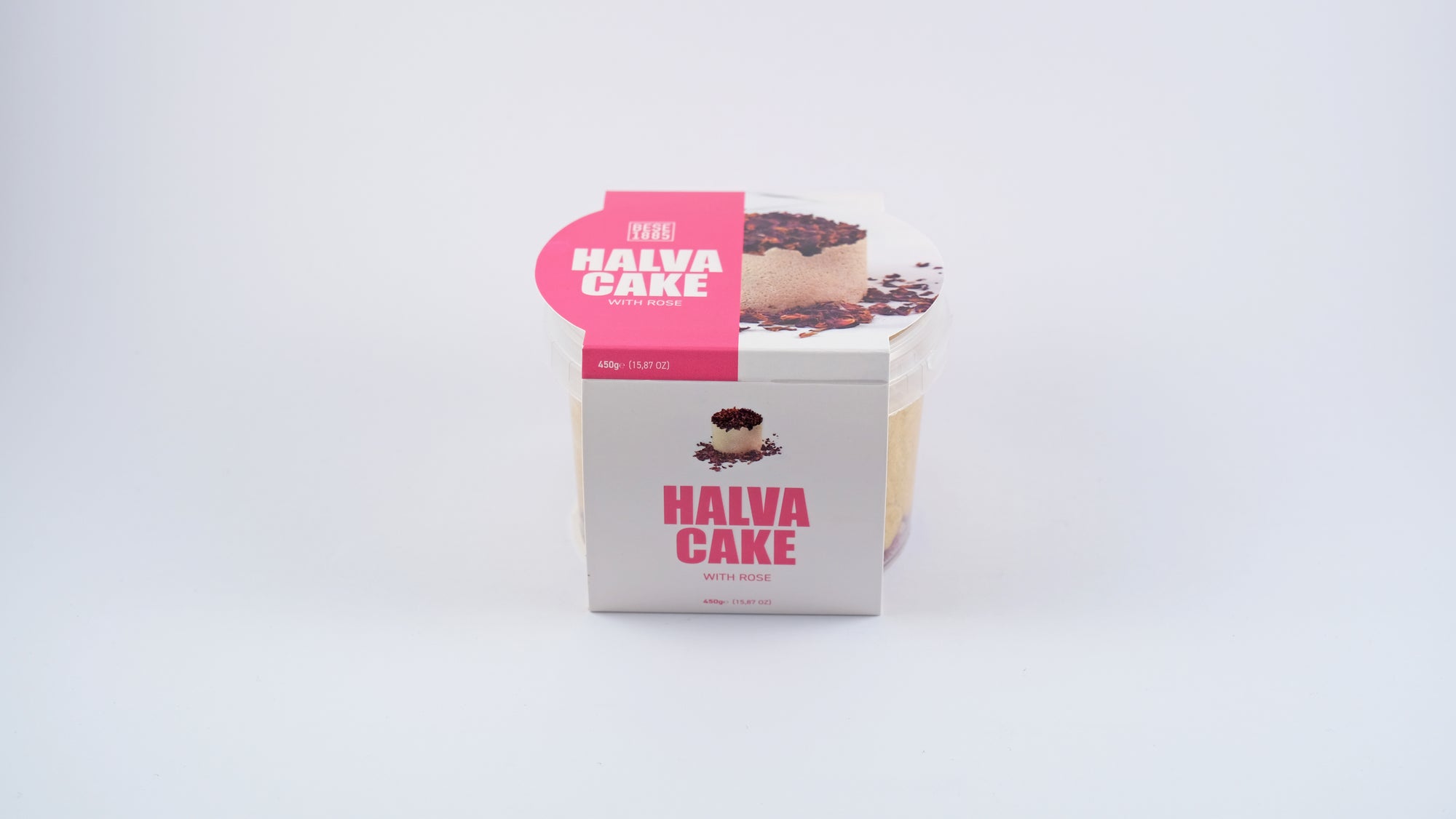 Premium Halva Cake – Delicate Rose Aroma – 450g straight front view

Rechtaan vooraanzicht van Premium Halva Cake – Rozenaroma – 450g

Gerade Vorderansicht des Premium Halva-Kuchens – Rosenaroma – 450g