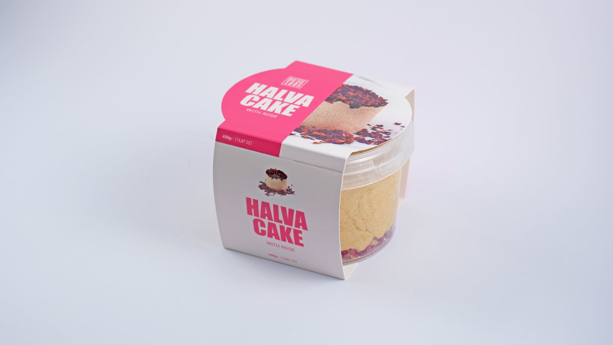 Angled front-side view of Premium Halva Cake – Delicate Rose Aroma – 450g

Schuin vooraanzicht van Premium Halva Cake – Rozenaroma – 450g

Schräge Vorderansicht des Premium Halva-Kuchens – Rosenaroma – 450g
