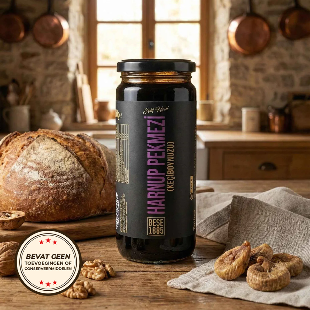 Premium   Carob Molasses – 650g Glass Jar | Natural, Iron-Rich, Sugar-Free TurkelloFoods