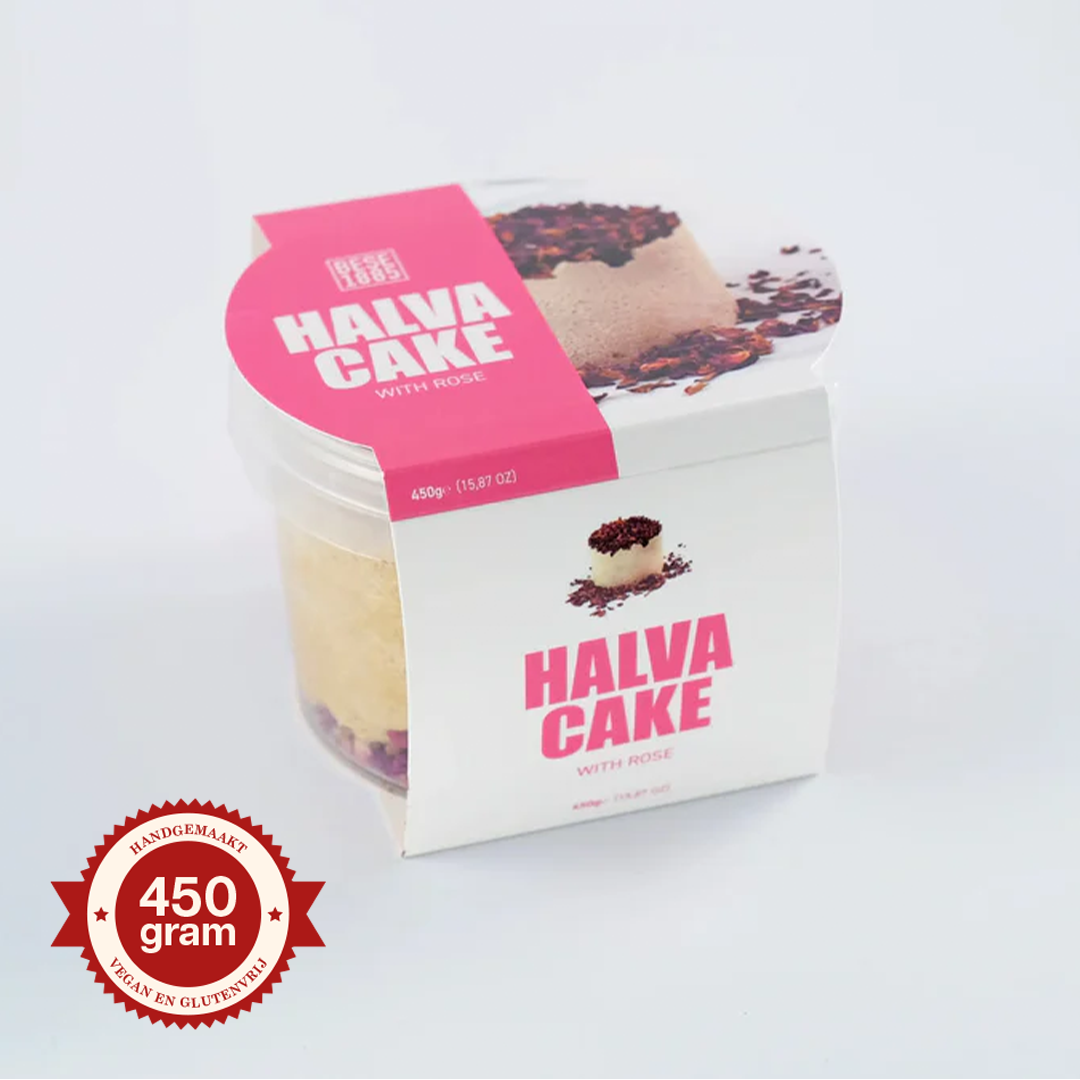 Premium Halva Cake – 450g – Delicate Rose Aroma TurkelloFoods