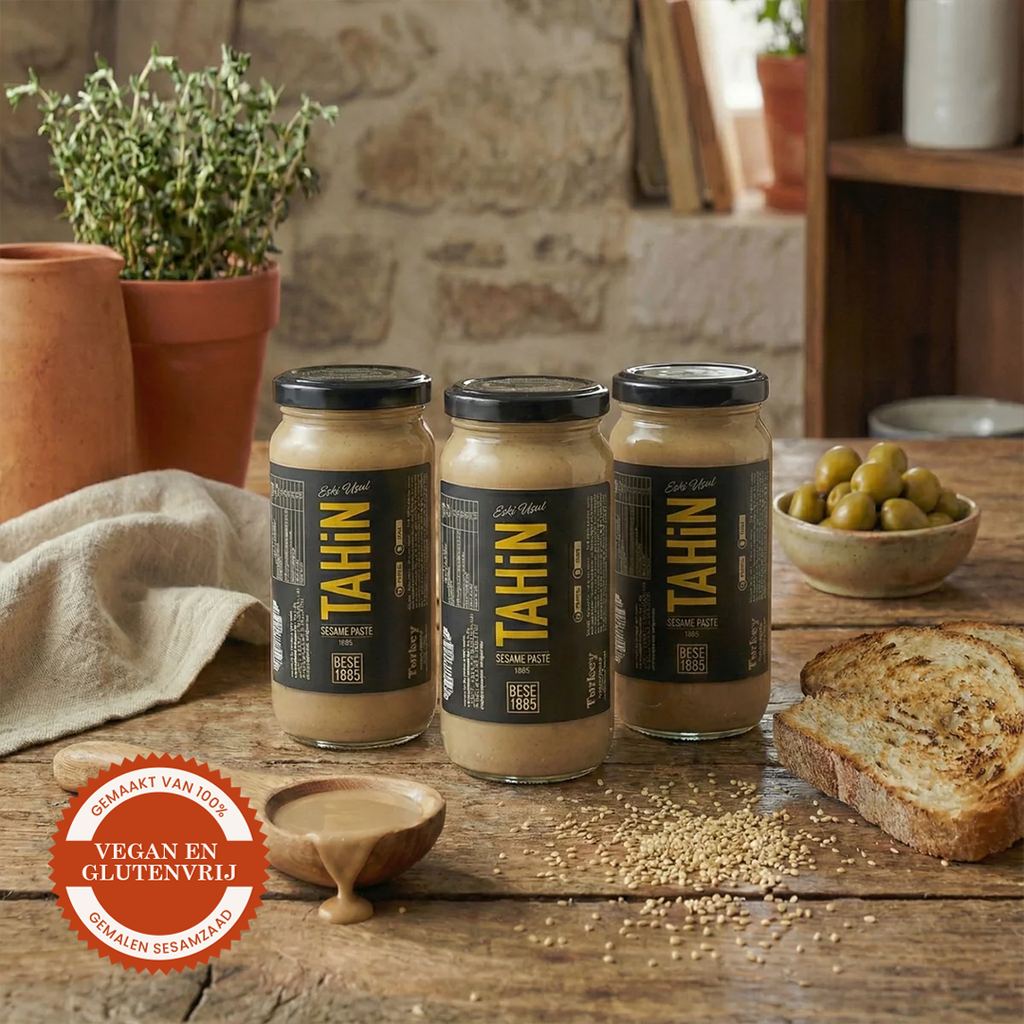 Stone-Ground Premium Tahini – 230g  3-Pack TurkelloFoods