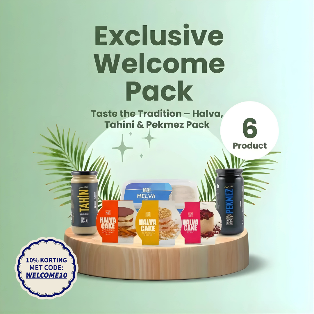 Premium Welkom Pakket Halva Tahini Pekmez – Speciale Introductie Aanbieding TurkelloFoods