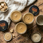 Premium Double Roasted Tahini Halva – 1000g Glass Jar TurkelloFoods