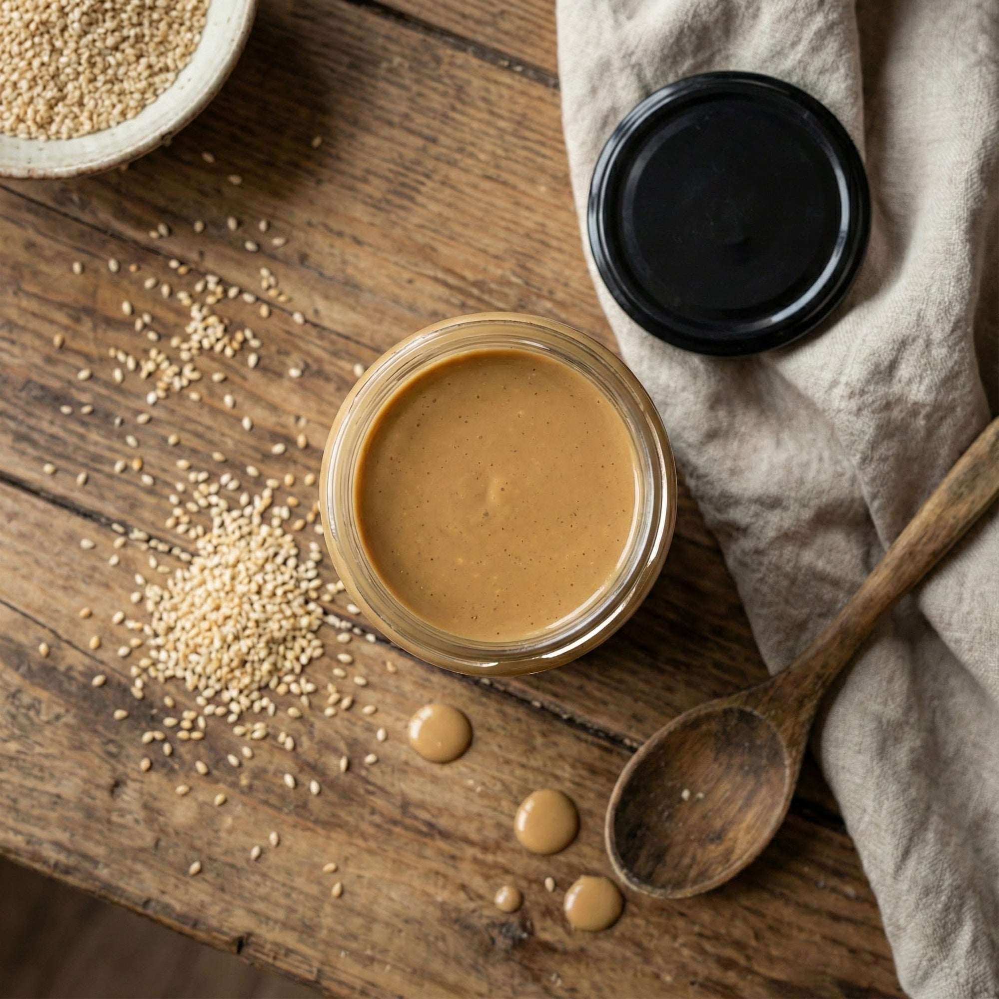 Double-Roasted Premium Tahini – 500g  3-Pack TurkelloFoods