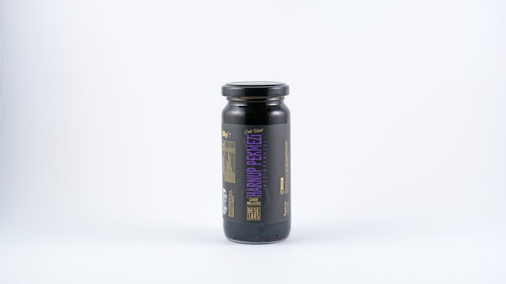 300g glass jar of premium carob molasses – natural, sugar-free, rich in iron and calcium