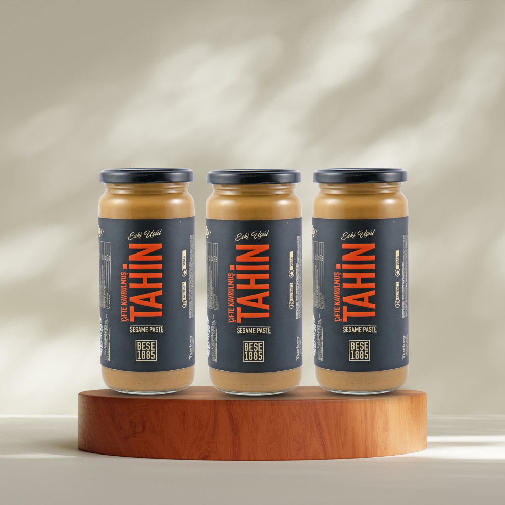 Double-Roasted Premium Tahini – 500g  3-Pack