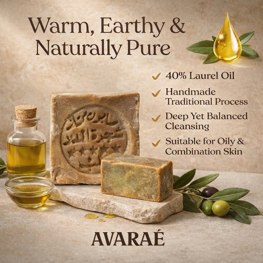 AVARAÉ Deluxe Aleppo Soap Set – 6-Pack (40% Laurel Berry Oil) (200 g) Avaraé