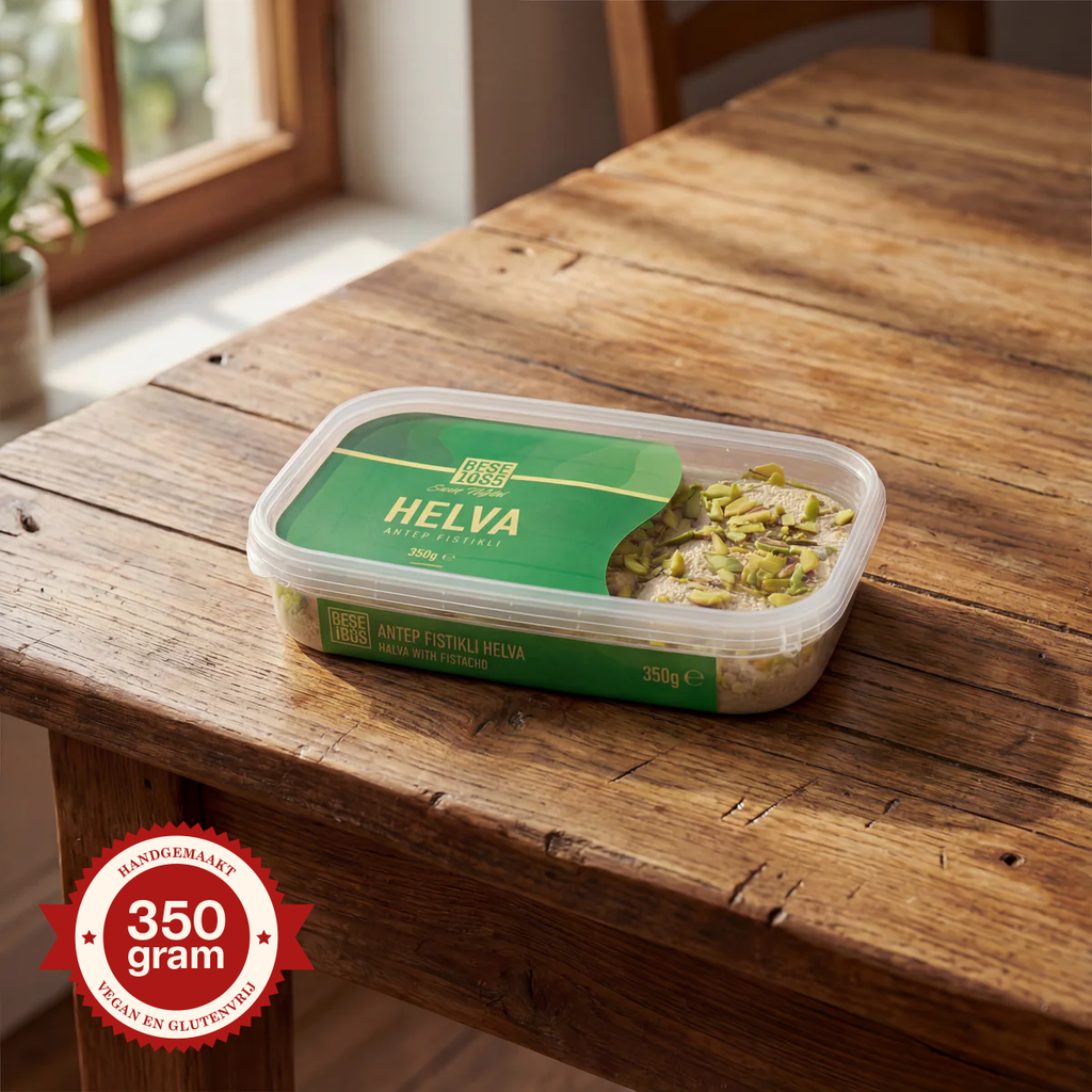 Premium Pistachio Tahini Halva – 350g TurkelloFoods